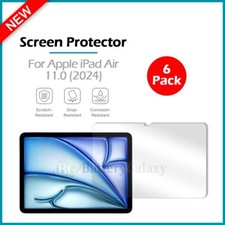 6-Pack LCD Clear HD Screen Shield Protector for Apple iPad Air 11.0 2024