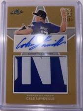 2021 LEAF PERFECT GAME CALE LANSVILLE GAME WORN PATCH AUTO SSP 11/12