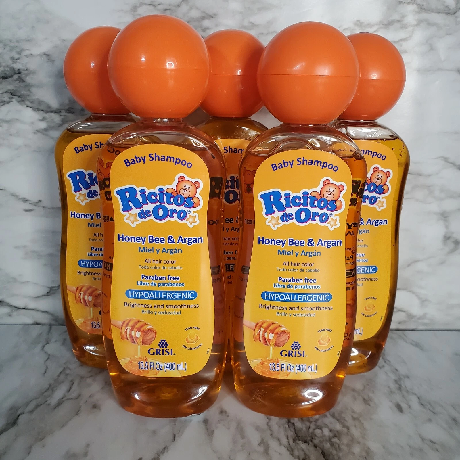 5 Ricitos de Oro Honey Bee & Argan Baby Shampoo with Pop-Up Rattle Cap 13.5fl oz
Opens in a new wind