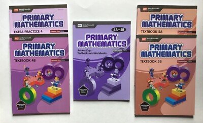 4&5 Primary Mathematics BUNDLE 4B, 5AB Textbook 4 Extra Practice 4-5 Answer Key