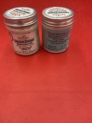 Lot Of 2 Bella Bears Unicorn Dreams Whipped Bath Soap-Cleanse/Soften, 3.2 Oz. Ea