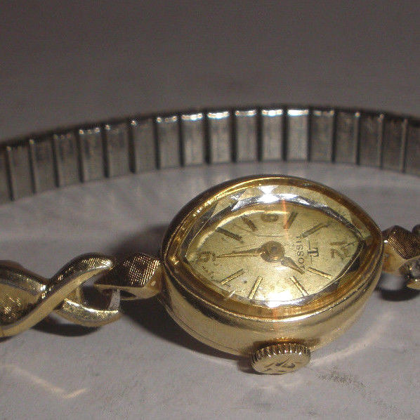 Vintage 14k Yellow Gold Ladies Tissot 17 jewels Mechanical Wrist - Main Image