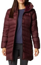 Columbia Women's S Autumn Park Down Mid Hooded Jacket Omni-Heat Malbec
