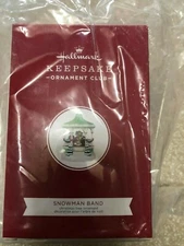 Hallmark 2020 Snowman Band Keepsake Club Ornament Magic Light Sound Motion