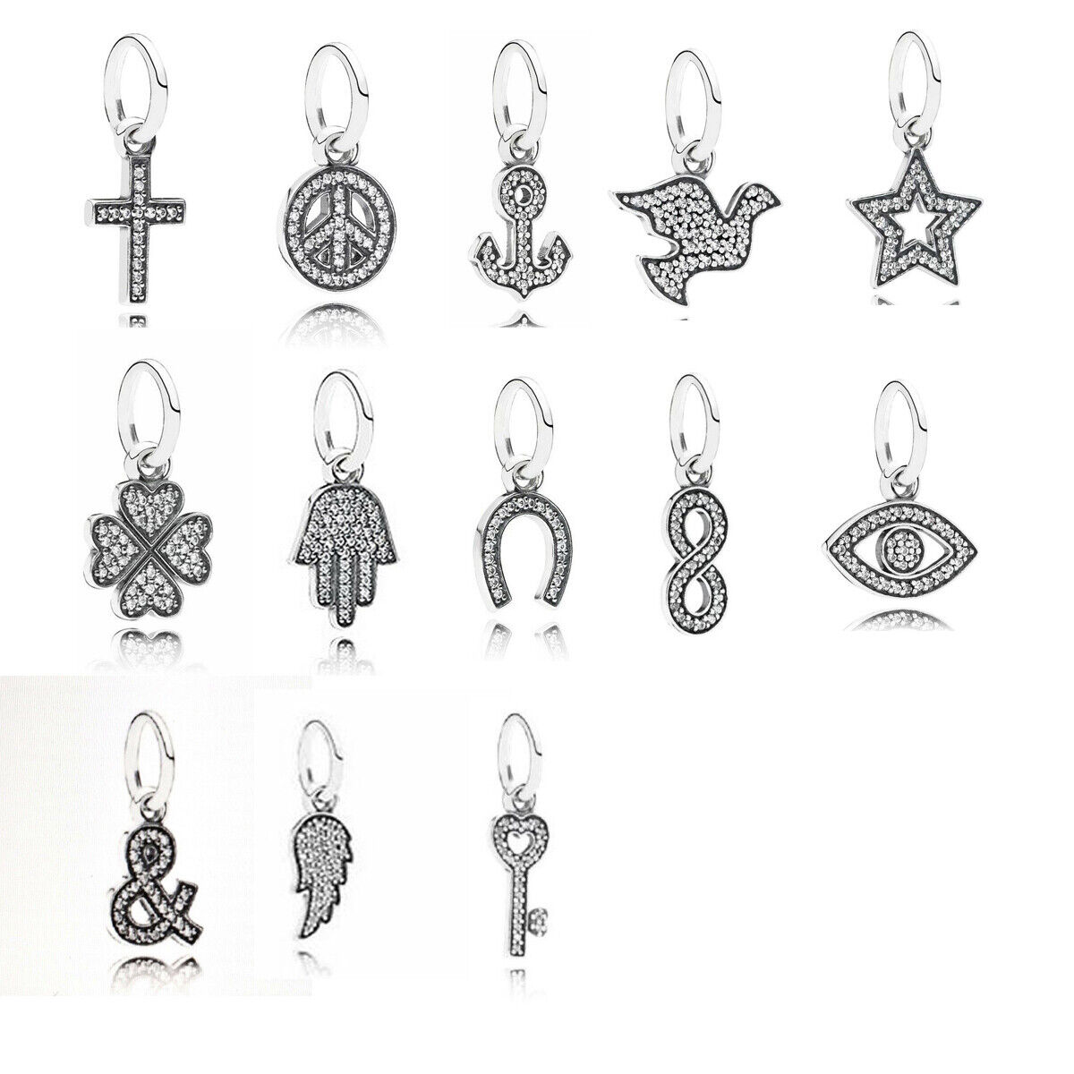 Authentic PANDORA 925 Sterling Silver Charm Symbol of Peace Authentic PANDORA 925 Sterling Silver Charm Symbol of Peace