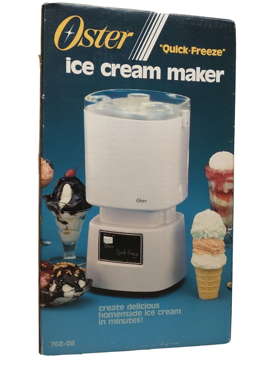 Vintage Oster 2 qt ice cream maker Quick Freeze Model 768-08 Vintage Oster 2 qt ice cream maker Quick Freeze Model 768-08