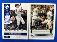 Giancarlo Stanton 2022 Chronicles & 2022 Topps Fenway Park Fireworks Checklist