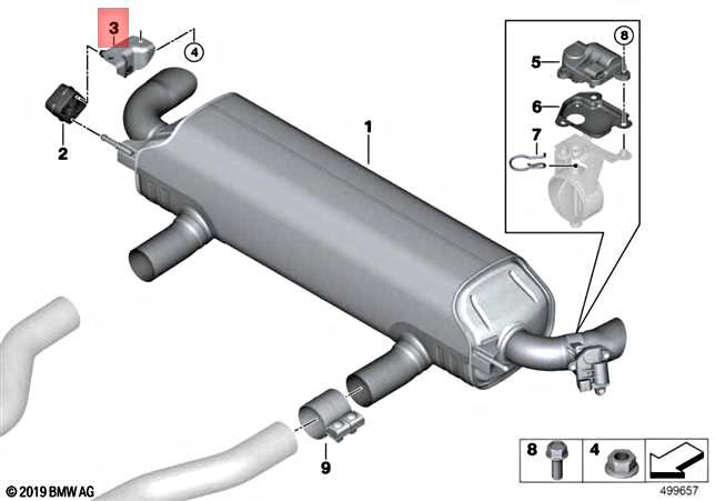 Genuine OEM Exhaust System Hanger Bracket for BMW 18308635586 for 