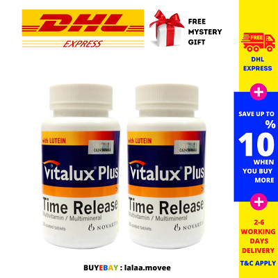 4 X Vitalux Plus Time Release Multivitamin & Mineralien Optimale Augengesundh...