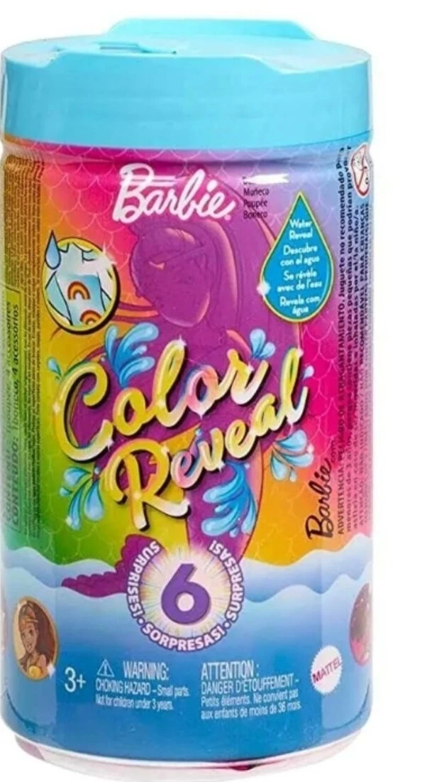 MATTEL Barbie Color Reveal Chelsea Doll With 6 Surprises Mermaid