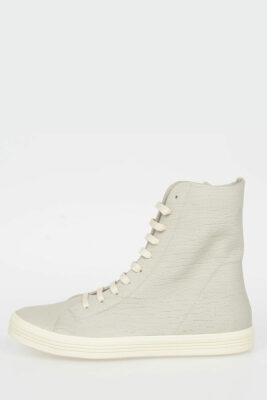 RICK OWENS GREY LEATHER MASTOSNEAKS SNEAKERS EU39 / US 6