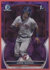2023 Bowman Chrome Sapphire Baseball Jorge Burgos Rookie Purple Sapphire 07/25