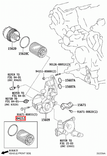 Genuine Toyota LandCruiser 79 Series VDJ 1VD 4.5 Diesel V8 Oil Filter Pack x4 - Picture 5 of 8