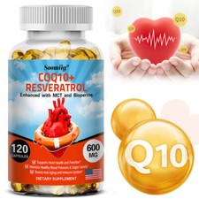 CoQ10 600mg Extra Strength 120 Softgels Healthy Heart Supplement