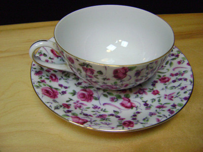 Yada China Cup and saucer - Red Roses With Gold Trim | eBay