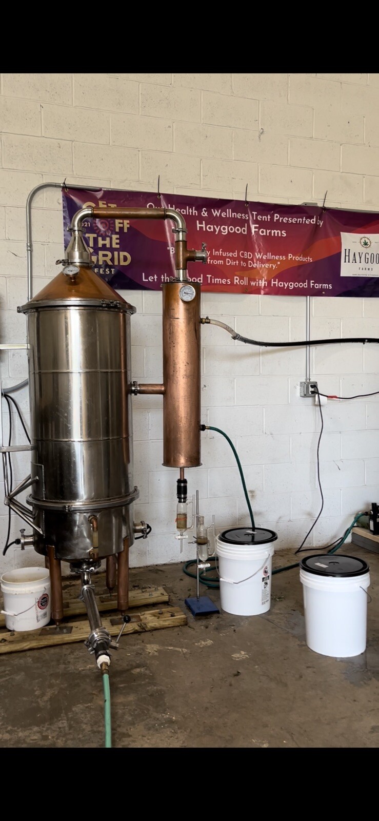 50 Gallon Copper Moonshine Still w/Electric Heating and 1/2 chiller Turnkey.