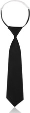 Ties for Women 13" Pre Tied Adjustable Necktie for Girls/Boys Black Tie for Wome