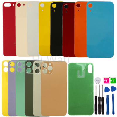 Rear Back Glass Replacement Cover Big Hole For iPhone XS Max XR 11 12 13 14 Pro