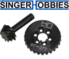 Hot Racing SCXT9278 HD Steel Bevel Gear Set 27t/8t 0.9 Mod 3.3 Axial Scx10 II HH