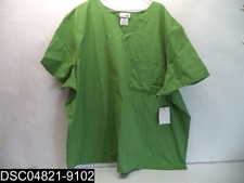 NWT: Size 3XL Scrub Star Unisex Green V Neck Single Pocket Scrub Top WD820
