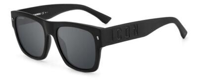 Dsquared2 Sunglasses ICON 0004/S 003/T4 Black-Matte Silver Men