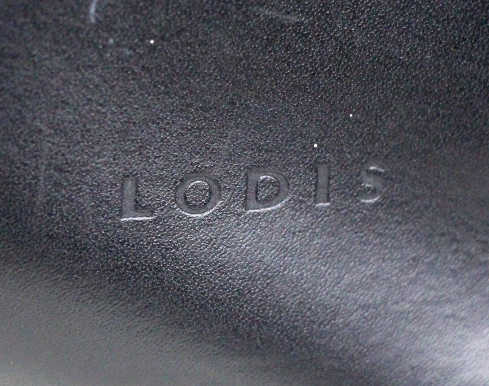 BOLSO DE HOMBRO ORGANIZADOR DE MANO DE NEGOCIOS PARA PORTÁTIL CUERO GENUINO RIBETE ROJO NEGRO LODIS Foto 2 de 4