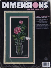 Dimensions Roses in Crystal Counted Cross Stitch Kit #3875 NIP