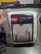 Hanes White Tagless Crew Neck T-Shirt 4-Pack - Men's Size XL NWT
