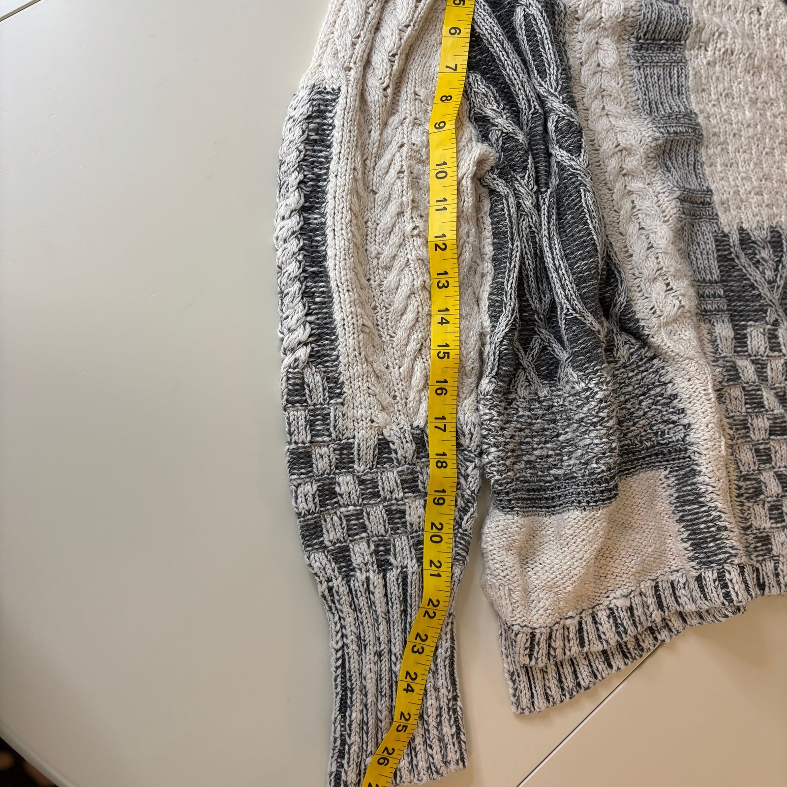 Chaps 3D Knit Patchwork Chunky Sweater - image 10