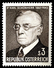 &Ouml;STERREICH 1967 Mi1234 Karl Sch&ouml;nherr Briefmarke Stamp Timbre Sello mint