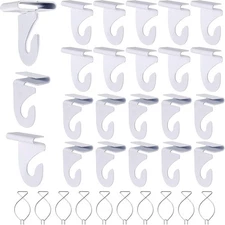 20 Drop Ceiling Hooks for Classrooms & Offices, White Heavy Duty Ceiling Hooks f