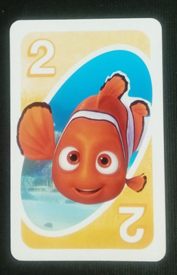 2016 Mattel UNO Card Disney Finding Dory Yellow Nemo #2