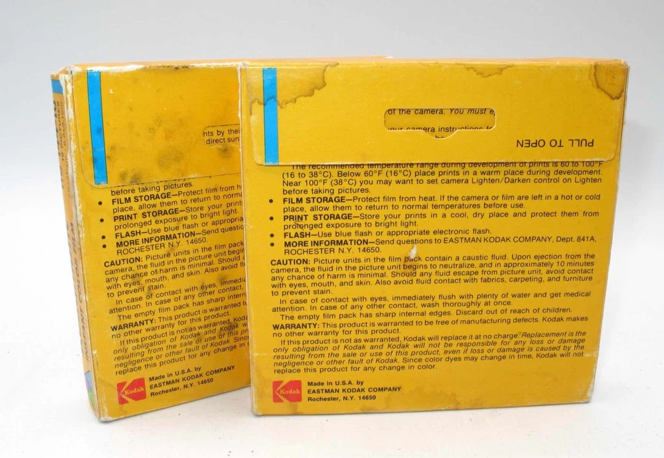 *DE COLECCIÓN* PELÍCULA INSTANTÁNEA 2-KODAK KKODAMATIC HS 144-10 - CAJAS SIN ABRIR - CADUCIDAD 4/83 Foto 2 de 4