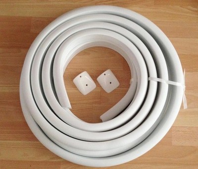 Boot D Fender Reibriemen 50 mm PVC weiß 10 Meter Rolle & 2 Stück Endkappen