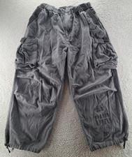 Goosebumps Parachute Cargo Pants Mens Large 29x28 Gray Baggy Streetwear Dumbgood