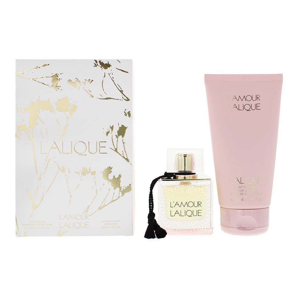 Lalique L'amour Gift Set: Eau de Parfum EDP 50ml - Body Lotion 150ml - Image 2