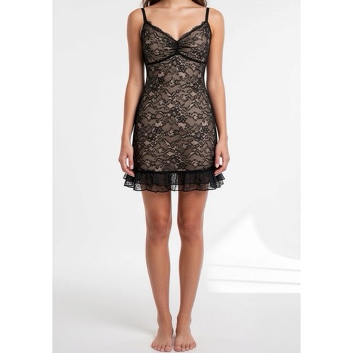 $168 NWT NBD Kiara Lace Mini Dress, Black, Small