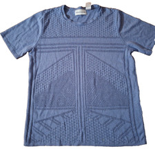 Alfred Dunner Blue Sweater Small Short Sleeves 