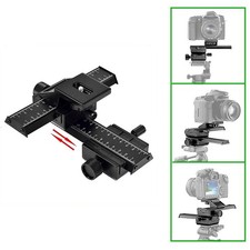 4 Way Macro Focusing Rail Slider 1/4" Close-up Shooting for Canon Nikon Sony