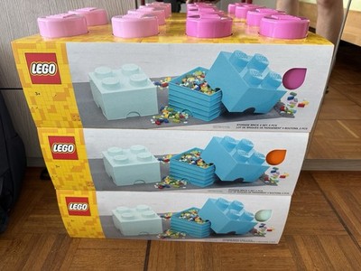 Lego Storage Brick - 6x Aufbewahrungsboxen Blau, Gelb, Orange, Pink, Rosa