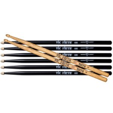 Vic Firth American Classic 5B Drum Stick Black 3pk FREE Pair of 5B Terra