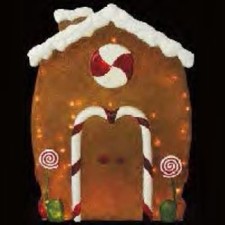 44" Large Illuminated Gingerbread House from Barcana