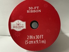 Holiday Time Ribbon (2” X 30 Ft )-(Color:pinkish red)Velvet like texture feel