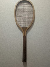 Vintage Wood Tennis Racquet Classic Retro Wall Art Decor. No Labels. Rare Find.