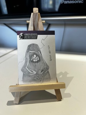 2004 Topps Star Wars Heritage Emperor Palpatine 1/1 Sketch Card Dalla Vecchia