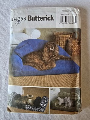 Butterick B4253 Pattern Pet Cat Dog Beds Pillows NOS Uncut