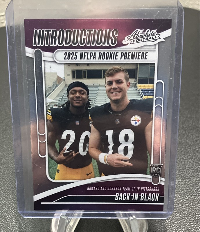 2025 Panini Absolute - Introductions Will Howard, Kaleb Johnson #I-WHD (RC)