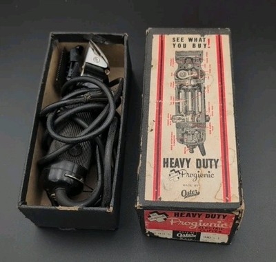 Oster Model 10 Progienic Heavy Duty Hair Clipper with Original Box, Tested