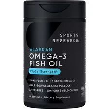 Triple Strength Omega 3 Fish Oil Burpless Supplement EPA DHA Fatty Acids 180 ct