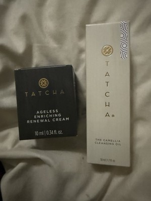 TATCHA Ageless Enriching Renewal Cream .34 oz and The Camelia Cleansing Oil2oz